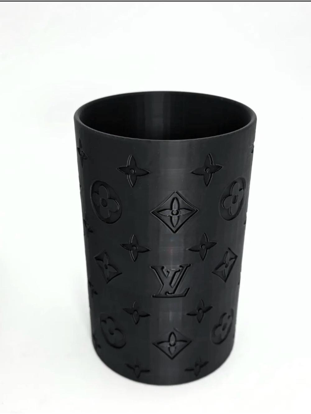Louis Vuitton Black Monogram Embossed Desk Cup 3d printed